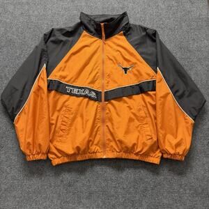 Vintage Texas Longhorns Jacket Mens Large Orange NCAA Football Logo Athletic 90s